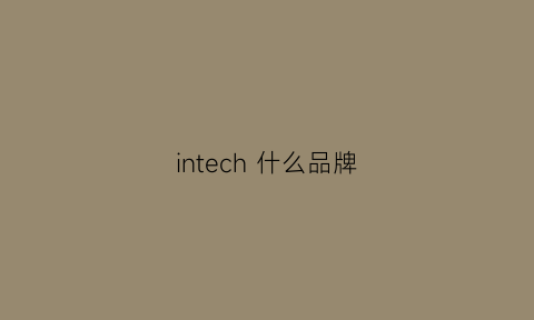 intech 什么品牌